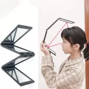 4단 접이식 뒷머리 거울 흰머리뽑기 뒷거울 미용 뒤통수 셀프 이발 가벼운 손거울 정수리 컷 사각 휴대용