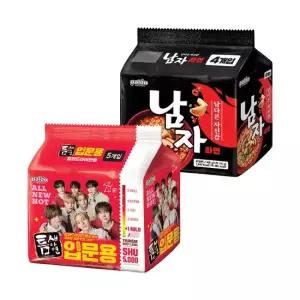 틈새라면 입문용 x1팩 + 남자라면 x1팩