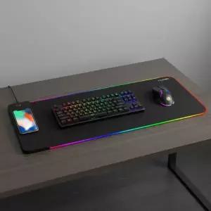 키보드 LED무선충전마우스패드 장 대형 와이드 컴퓨터