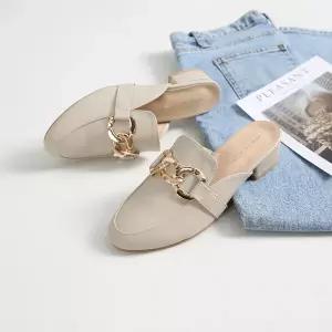 골드 체인 여성 블로퍼 로퍼 여자 단화 슬리퍼 실내화 2257855 J