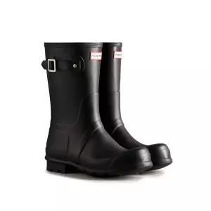 HUNTER MEN 오리지날 숏 레인부츠 - 블랙 196237