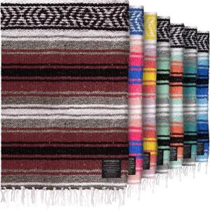 멕시코 담요정품 수제 팔사 요가 해변 캠핑 피크닉 자동차용 내구성이 뛰어나고 가벼운 바하 인디언 담요