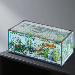 글라이드스파크 어항 뚜껑 마그네틱 수족관 DIY 크기 덮개 미끄럼 방지 그물 부드럽고 강한 그물망 보호