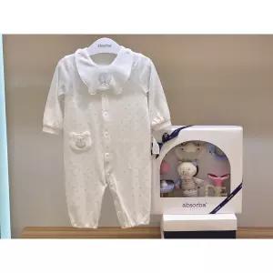 압소바 !![가을 겨울 사계절 출산 백일 2종 선물 세트]!! 티노 딸랑이 세트* (6PCS)//우디 60수 턱받이 2WA