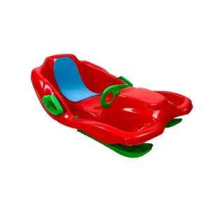 1인용 눈썰매 자동차 핸들 바이크 빨간색 스노우 아이스카