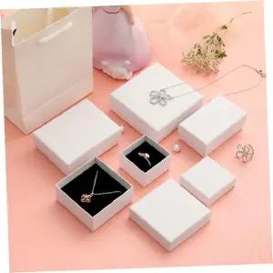 액세서리 보관 포장 케이스 반지 목걸이 귀걸이 정리 선물용 화이트 핑크 투톤