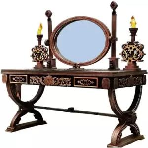 돌하우스 고딕 베니티 테이블 인형하우스 가구 컷 우드 장식 1 12