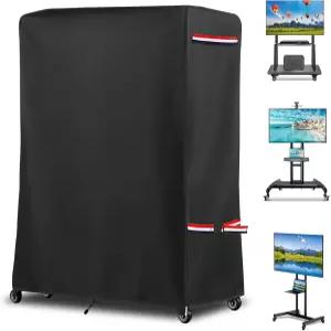 야외 TV 커버 48인치 내후성 헤비 듀티 600D 방수 롤링 스탠드 4550인치 TV용 지퍼 포함 휴대용 온 휠용