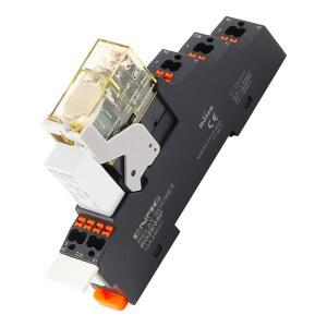 얇은 평면 중간 계전기 1NO1NC/2NO2NC 8A 24V IDEC RJ1S CL D24 RJ2S D24와 호환품 가능 제어용 DIN 레일 릴레이