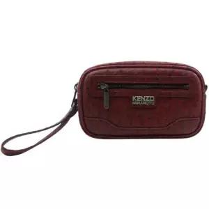 KENZO 겐조 클래식 클러치백 손목 스트랩 파우치 레드
