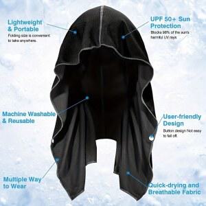 냉각 후드 타월 비치 캠핑 헬스장 건물 자외선 차단 속건 스포츠 쿨링 밴드