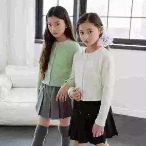 러브비쥬엔젤 주니어 심플 니트 가디건 10대 여아 봄 아웃터