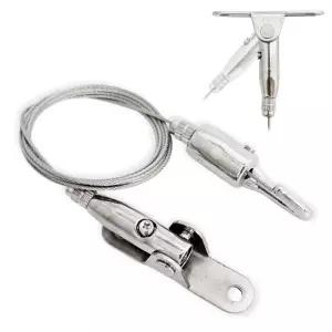 J액자걸이 천정고리 1652) 소1M 액자와이어 (각도조절