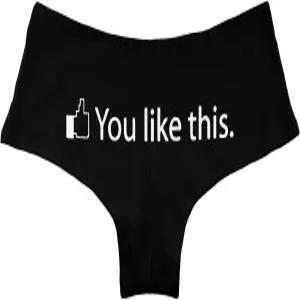 데칼 서펜트 유 라이크 이 패러디는 재미있는 여성용 보이쇼트 속옷 팬티를 엄지손가락으로 치켜세웁니다