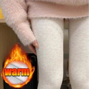 여성용 겨울 플러시 두꺼운 레깅스 세로 줄무늬 스타킹 슬림 신축성 보온성 높은 타이츠 플리스 하이웨이스트