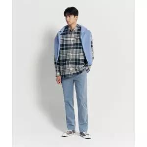 빈폴 BEANPOLE MEN 가먼트 다잉 슬림 팬츠 블루 BC4721O13P 112114