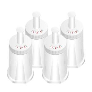 Ouxunus 필터 - 오라클, 바리스타 및 밤비노용 브레빌 세이지 클라로 스위스와 호환되는 교체용 워터 부품 #BES008WHT0NUC1과 비교하세요. 4 팩 커피 파우더 를 첨가하지 않고 처음 사용하세요