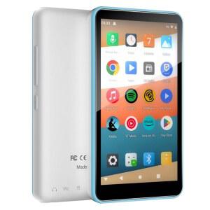 블루투스 및 WiFi가 지원되는 MP3 플레이어, 144GB 스토리지 안드로이드 OS, 4인치 터치스크린, FM 라디오, Spotify, Amazon Music, Google Play가 MP4 DGTenk 휴대용 미디어 플레이어(Sky-BL)