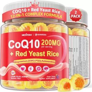 성인용 CoQ10 구미 - 무설탕 100mg/200mg 마그네슘 아쉬와간다 메틸 비타민 B9 B12 B6 블랙 페퍼 고흡수성