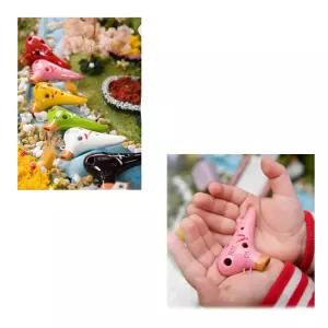 도자기 검정 오카리나 미니 목걸이용 취미