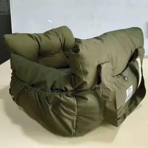 따뜻 폭신 카시트 M 여행가방 45x43cm 캠핑 그린 침낭 쿠션 강아지