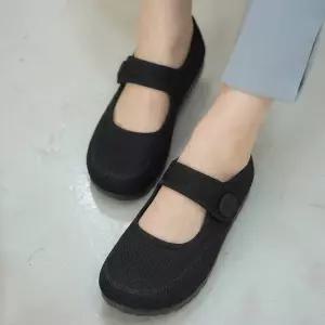 볼넓은 메리제인단화 컴포트화 효도화 찍찍이 메쉬원단 플랫슈즈K