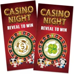 REWIDPARTY 32PCS 카지노 테마 스크래치 오프 카드 나이트 티켓 도박 파티 경품 추첨 재미있는 생일 용품