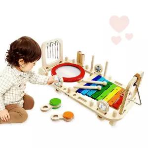 [아임토이] 원목악기 악기놀이 두돌아기선물 어린이집장난감 정서발달 아기원목교구 실로폰놀이 유치원장난