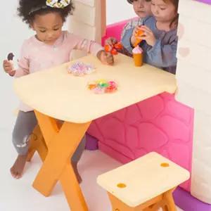 [에듀플레이] 하우스연결용 세트 어린이의자 아이식탁의자 아기테이블 아기책상