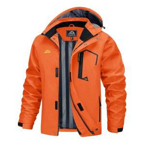 MAGCOMSEN 남성용 경량 바람막이 레인 재킷과 탈부착 가능한 후드가 있는 등산용 낚시 활동복 레인코트