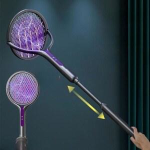 충전식 모기채 길이 조절 C타입충전 미 퇴치등 기본모델 전기채 라이트