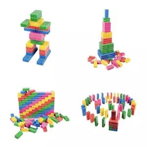 오색 중 50P 종이블록 종이블럭 큰블럭 조립블럭 대형블록