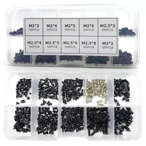 BIDEX 360PCS 노트북 나사 모음 키트 노트북용 M2 M2.5 M3 소형 컴퓨터 12개 마더보드 SSD PC 팬 및 하드