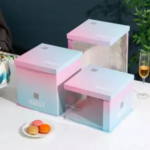 선물 케이크상자 투명 포장박스 베이킹 용기 베이커리 사각형 디저트박스
