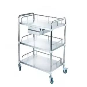 병원 카트 스텐 드레싱카 수술실 왜건 서빙 다용도 트레이 스테인리스 미용 운반카 간호