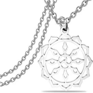 달마 스테인리스 스틸 목걸이의 CENWA 휠 불교 상징 보석 목걸이