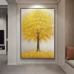 금전운 행운나무 그림액자 100x160 유화 황금 그림
