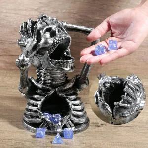 던전 앤 드래곤을 위한 DNDD 주사위 타워 스컬 DND 롤링 D 테이블탑 게임 및 RPG (스컬)