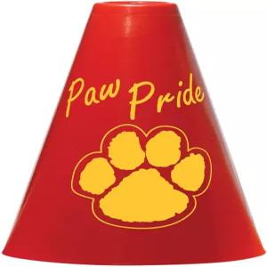 앤더슨의 적인 빨간색과 금색 발 프라이드 7인치 메가폰 노이즈메이커 부스트 스쿨 스피릿 치어리더 스포츠