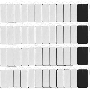 48피스 LOVMAYZ DL 자체 접착 유닛 장치와 피부 (2x3.6-48PK) 교체 기타 TENS 끈적임, 호환 재사용 전극 패드, 7000 및 AUVON, 매우 TENS/EMS 가능한 전극,