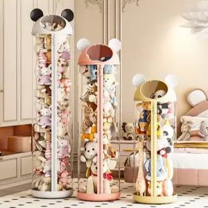 인형보관통 투명케이스 수납함 원통 기둥 모형 인형뽑기 정리 장난감 투명 봉 인형지퍼함