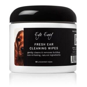 개를 위한 신선한 귀 청소 물티슈. 천연 성분으로 미국에서 만들어졌습니다. 무향. 감염을 예방합니다. 안전하고 자극적이지 않습니다. 먼지, 이물질 및 왁스 축적을 제거합니다. 60 카운트.