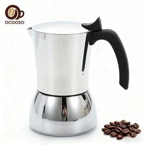 스테인리스 스틸 모카포트 이탈리안 커피 커피숍 캠핑용 가정 퍼콜레이터 에스프레소 사무실 메이커 스토브탑