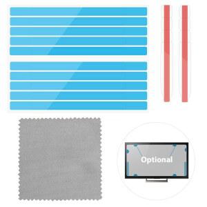 12pcs 프라이버시 스크린 접착 스트립과 2pcs 플라스틱 슬라이드 마운트 탭으로 마이크로파이버 천으로 컴퓨터 모니터를 위한 노트북 프로텍터 - 교체 키트를 쉽게 설치할 수 있습니다