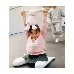 beanpolekids1 자수 토끼 빙키 스웨트 셔츠 라이트 핑크 (BI5X41U08Y)