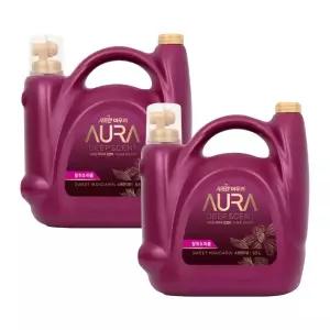 샤프란 아우라 딥센트 5.5L 대용량 섬유유연제 스윗만다린 X 2개