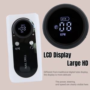 USB 충전식 네일 드릴 매니큐어 기계 전문 젤 폴리싱 리무버 세트 낮은 목소리 45000RPM