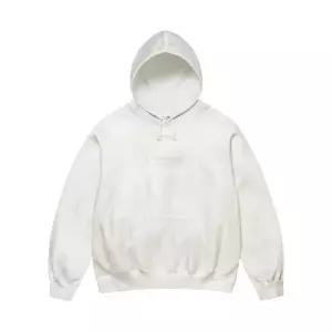 [슈프림]24SS 슈프림 x MM6 메종 마르지엘라 포일 박스로고 후드 스웨트셔츠 화이트