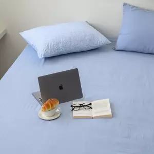 매트커버 레이 홑 리스 킹 (K) (블루) 침대 패밀리 누빔 면리스 부드러운리스 국산리스