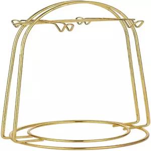 티컵 및 접시 스탠드 홀더 랙 메탈 컵 플레이트 티포트용 골드 커피 머그 정리함 4개 들어 올리기